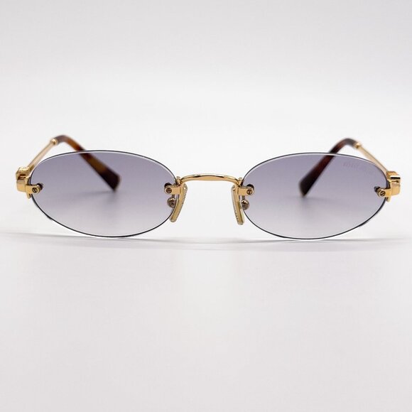 NEW MIU MIU SUNGLASSES MUA54S 5AK04O OVAL GOLD WOMEN SUNGLASSES MU A54S SMU A54 main image 7